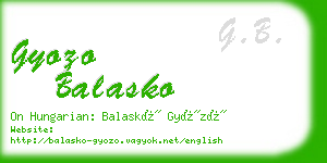 gyozo balasko business card
